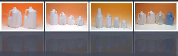 water and dairy bottles